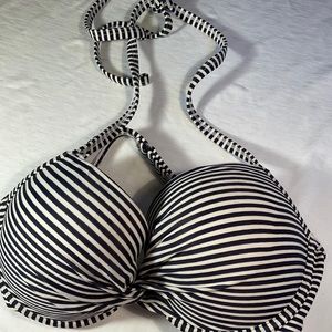 Aerie Brooke black & White Bikini top Super Cute!